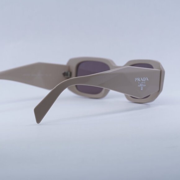 Prada PR17WS VYJ6X1 Sunglasses Powder Rectangle Frame, Purple Brown Lenses - Picture 6 of 13